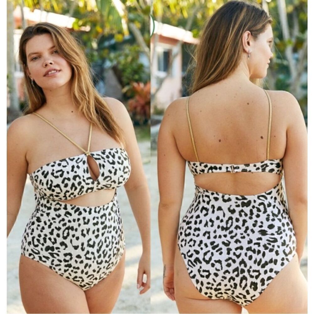 Aerie Leopard Cut Out Cheeky Medium